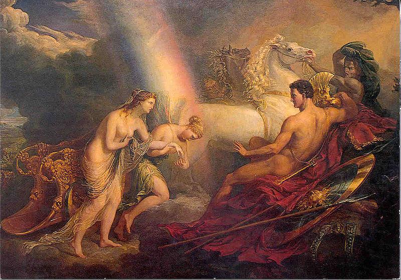 George Hayter Venus, supported by Iris, complaining to Mars